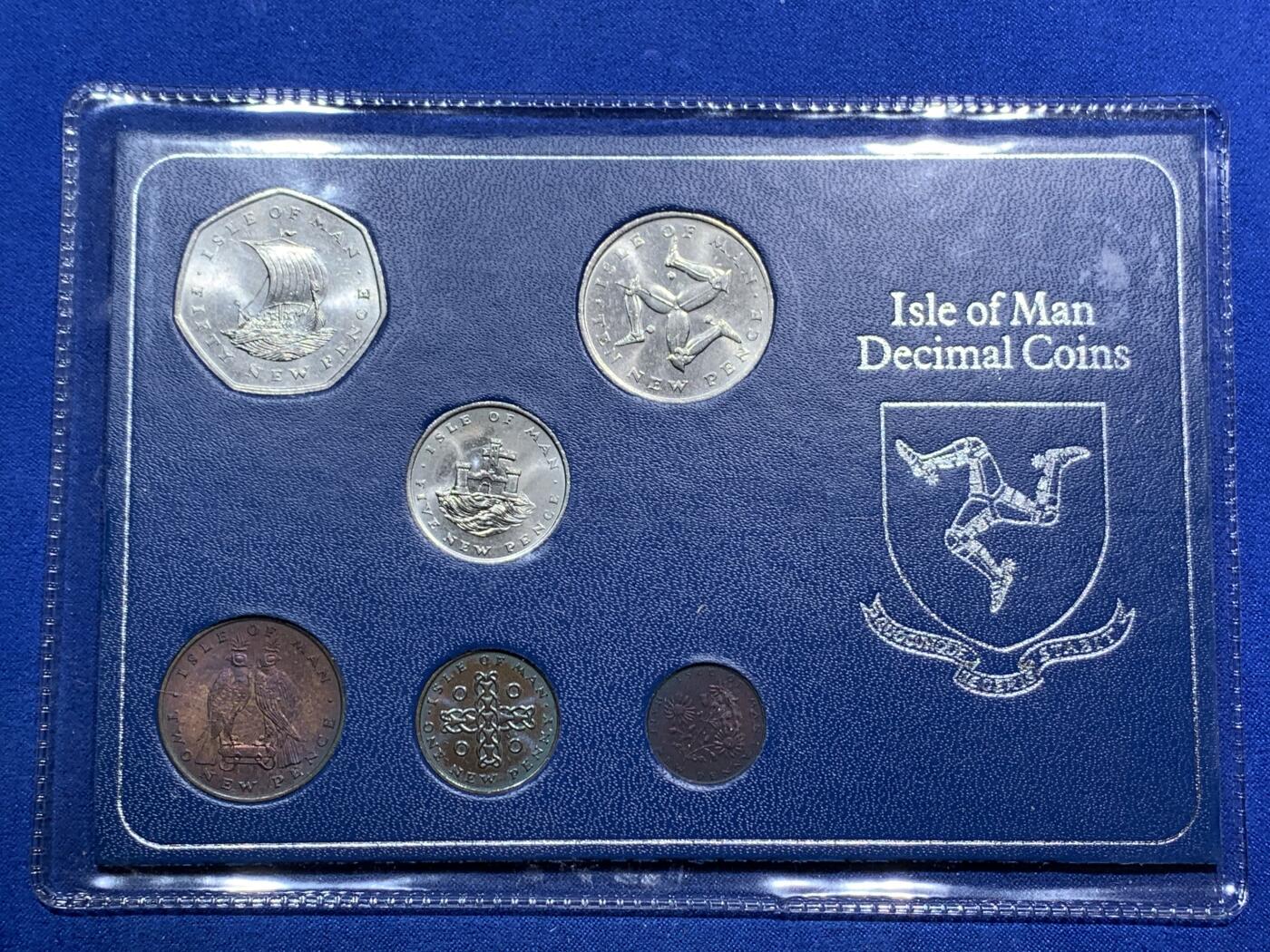 《竞宝斋》第290场- 周日，周一，周二 3场连拍 （全场包邮） 1975马恩岛6枚装套币 英联邦经典套币 unc品