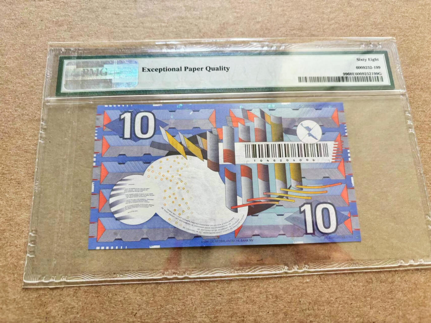 【Blue Auction】✨世界纸币精拍第510期【精】 荷兰 1997年10盾  PMG68EPQ 超高分