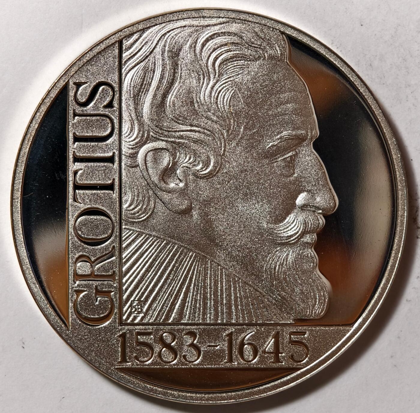 紫瑗钱币——第386期拍卖 荷兰 1995年 格劳修斯逝世350周年 25埃局 25克 0.925银 精制