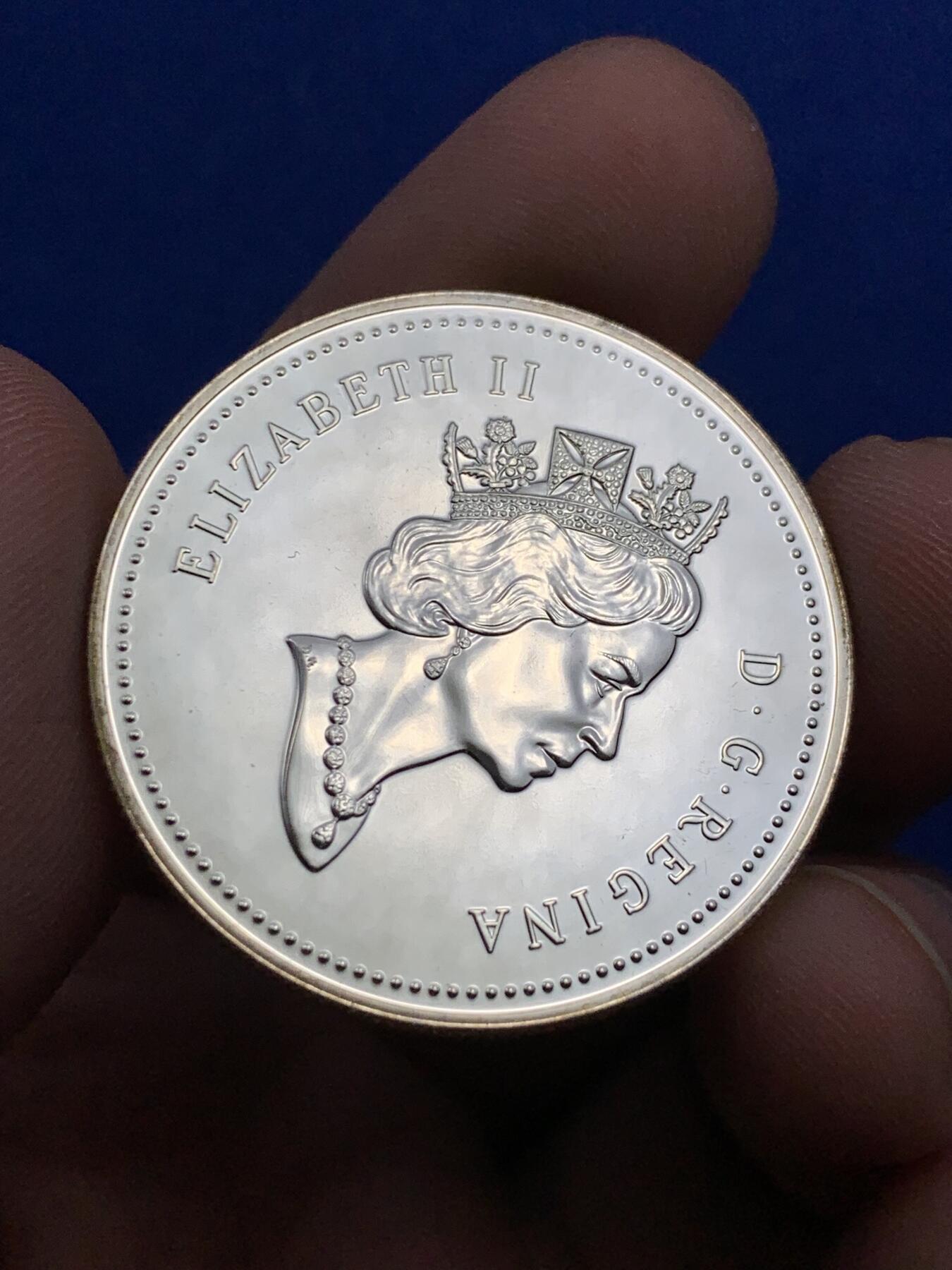 《竞宝斋》第290场- 周日，周一，周二 3场连拍 （全场包邮） 加拿大1990凯尔西探险1元精制银币 带盒子