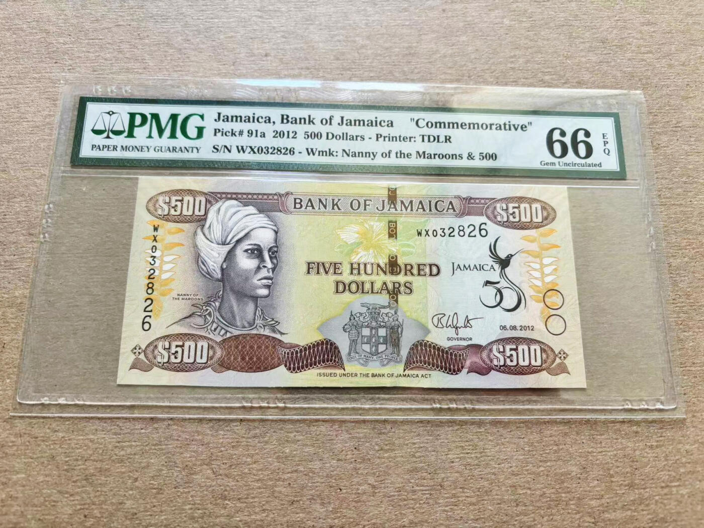 【Blue Auction】✨世界纸币精拍第510期【精】  【无47】牙买加 2012年500元 PMG66EPQ 