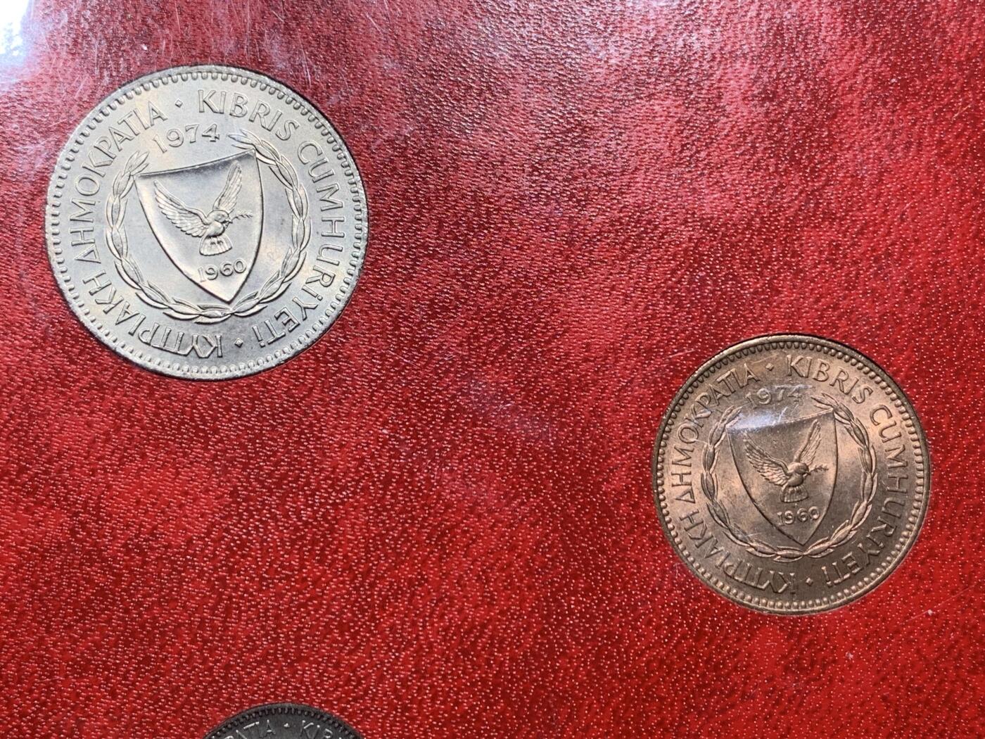 《竞宝斋》第290场- 周日，周一，周二 3场连拍 （全场包邮） 1974塞浦路斯4枚装套币 英联邦经典套币 unc品