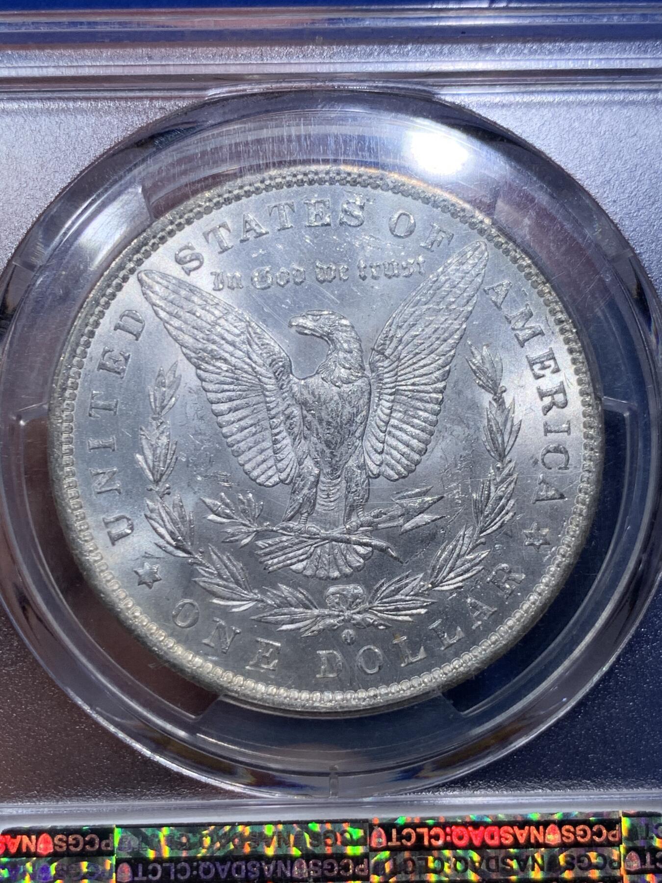 《竞宝斋》第290场- 周日，周一，周二 3场连拍 （全场包邮） PCGS MS64 美国1884-O版摩根银币