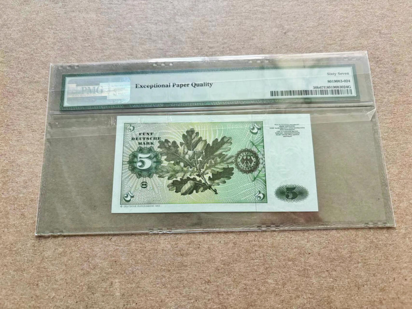 【Blue Auction】✨世界纸币精拍第510期【精】 德国 1980年5马克 PMG67EPQ 高分