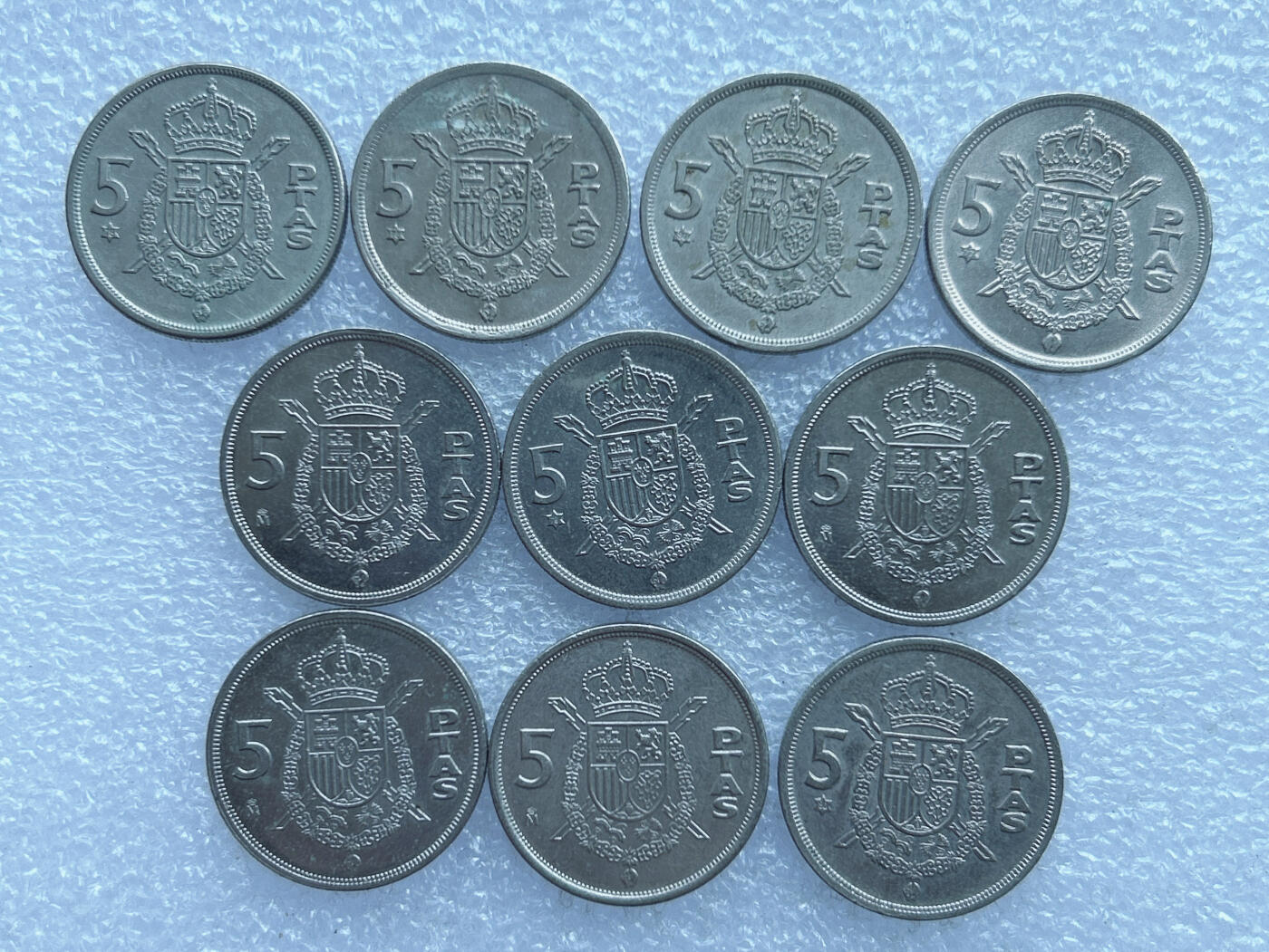 第一海外回流一元起拍收藏 散币专场 第103期 西班牙5比塞塔 10枚