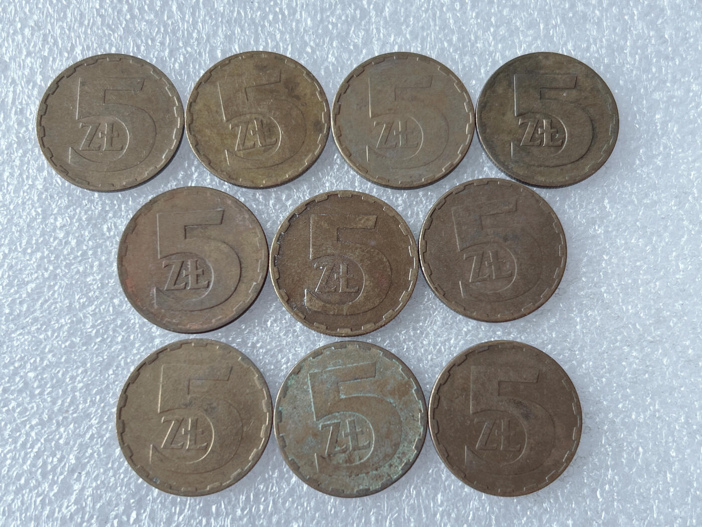 第一海外回流一元起拍收藏 散币专场 第103期 波兰5兹罗提铜币 10枚