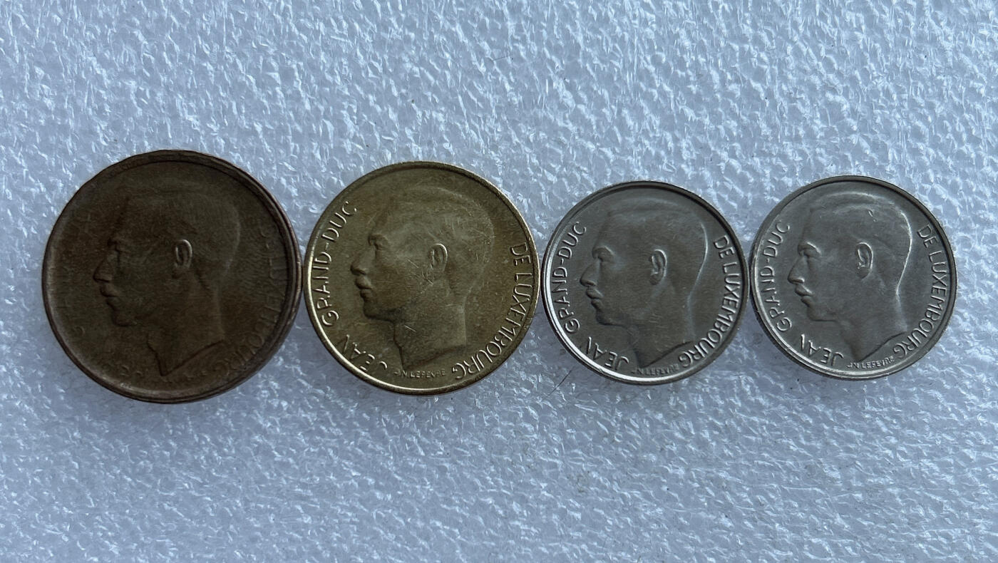 第一海外回流一元起拍收藏 散币专场 第103期 卢森堡硬币4枚