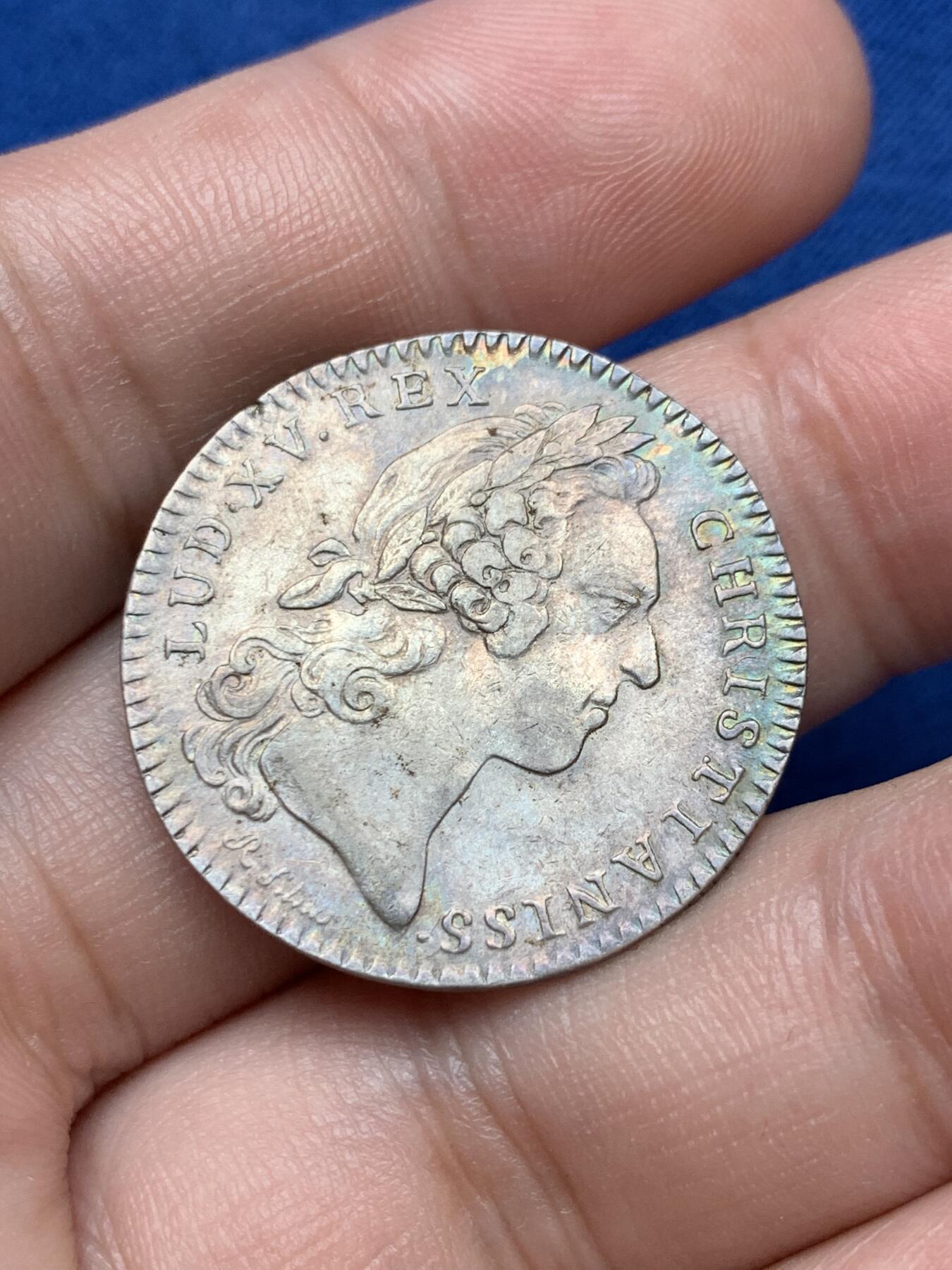 《竞宝斋》第291场- 周日，周一，周二 3场连拍 （全场包邮） 法国1758年非凡战争银质代币，6.84g，28.4mm