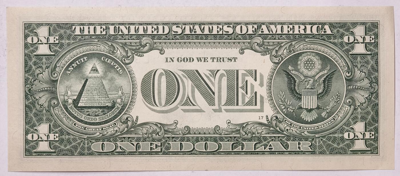 紫瑗钱币——第391期拍卖——纸币场 【双尾8】美国 2021年 L版 无序列 乔治·华盛顿 1美元 UNC-