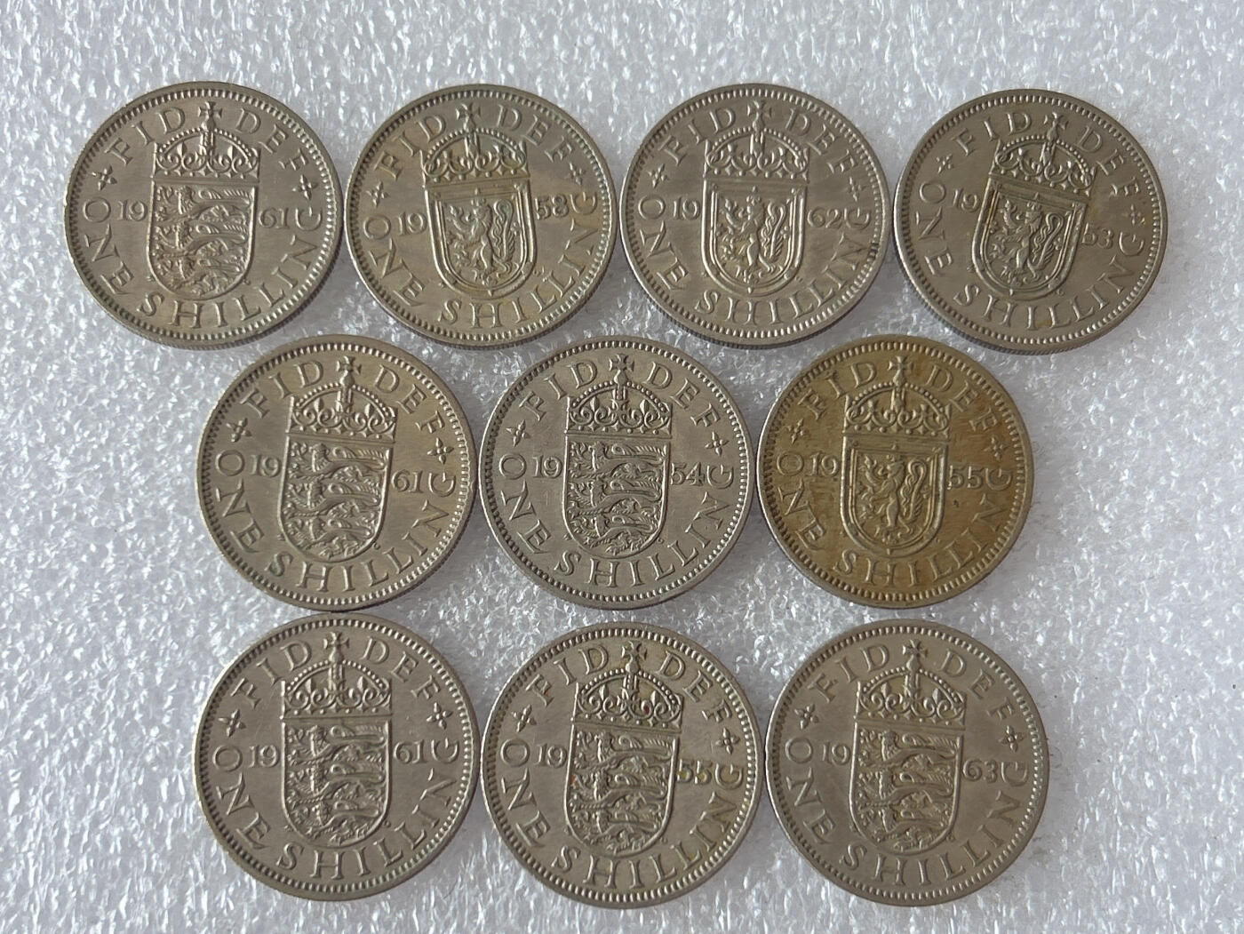 第一海外回流一元起拍收藏 散币专场 第103期 英国1先令 10枚 两个版本