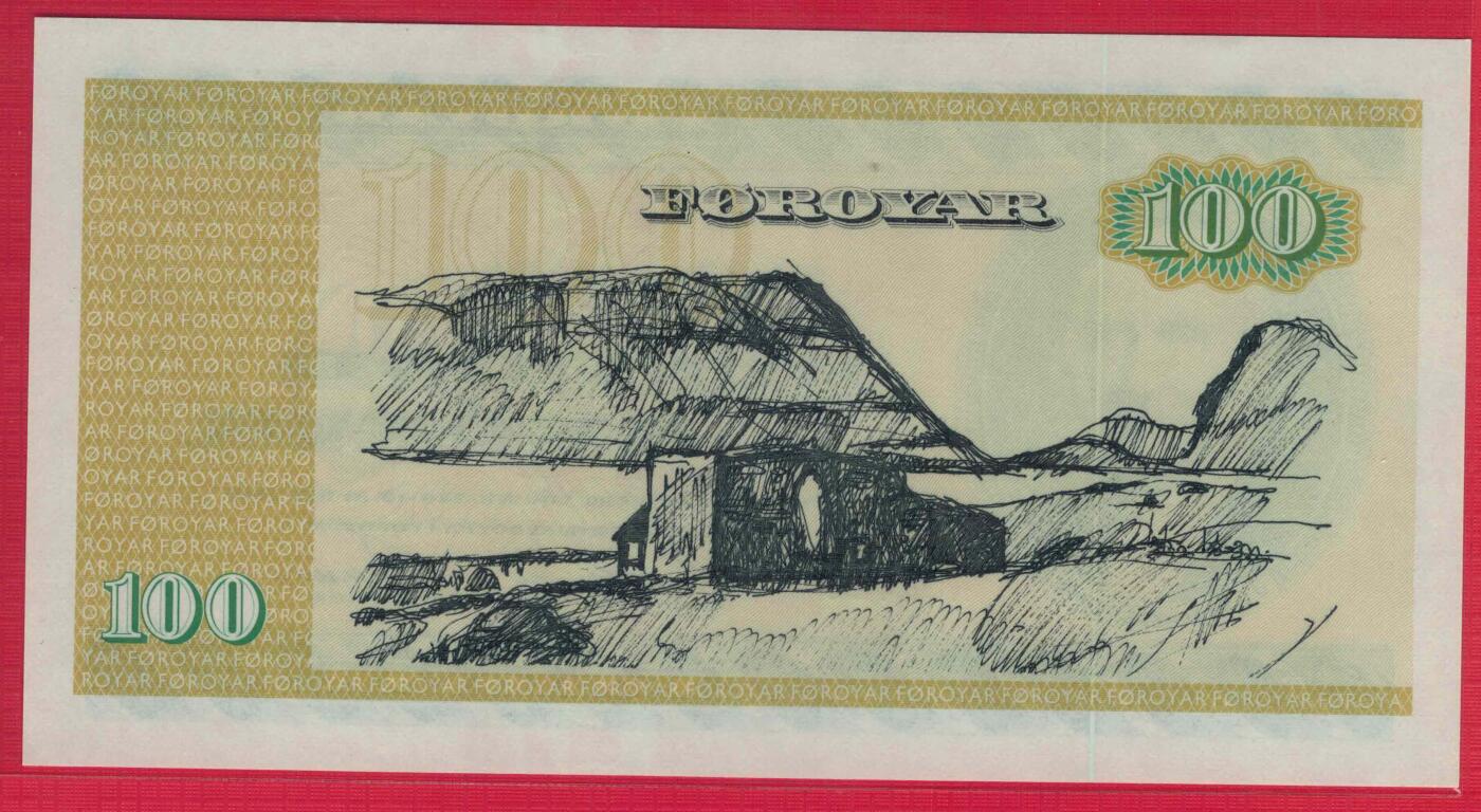 法罗群岛1994年100克朗 P-21f 欧洲纸币 实物图 UNC