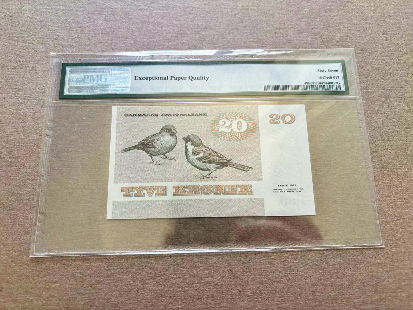 【Blue Auction】✨世界纸币精拍第511期【精】 丹麦 1988年20克朗 PMG67EPQ 高分 