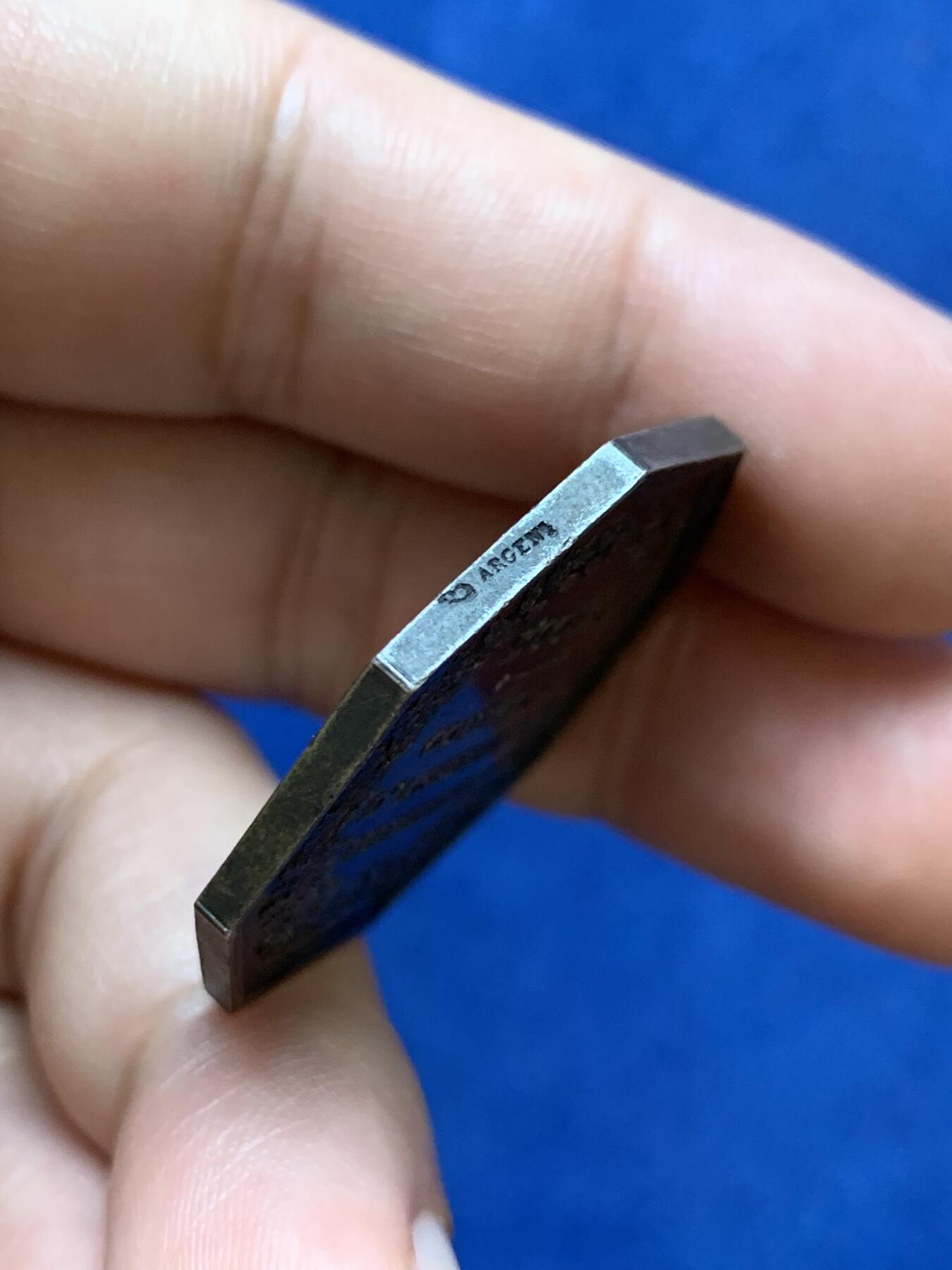 《竞宝斋》第291场- 周日，周一，周二 3场连拍 （全场包邮） 法国海王八角银质代币，海洋保险公司，欧洲窖藏酱彩包浆，17.00g，33.6mm，丰饶角边铭