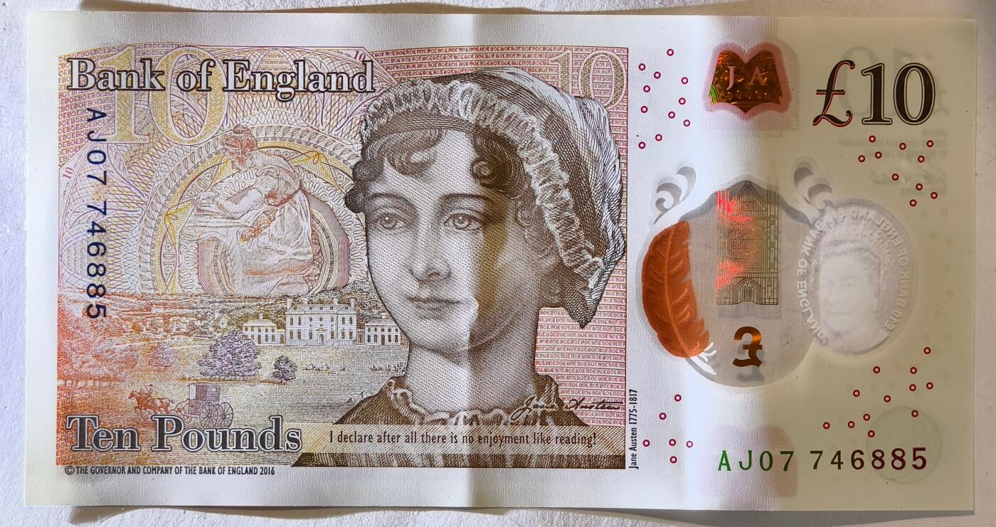 紫瑗钱币——第447期——纸币场  英国 2016年 南丁格尔 10英镑 流通品