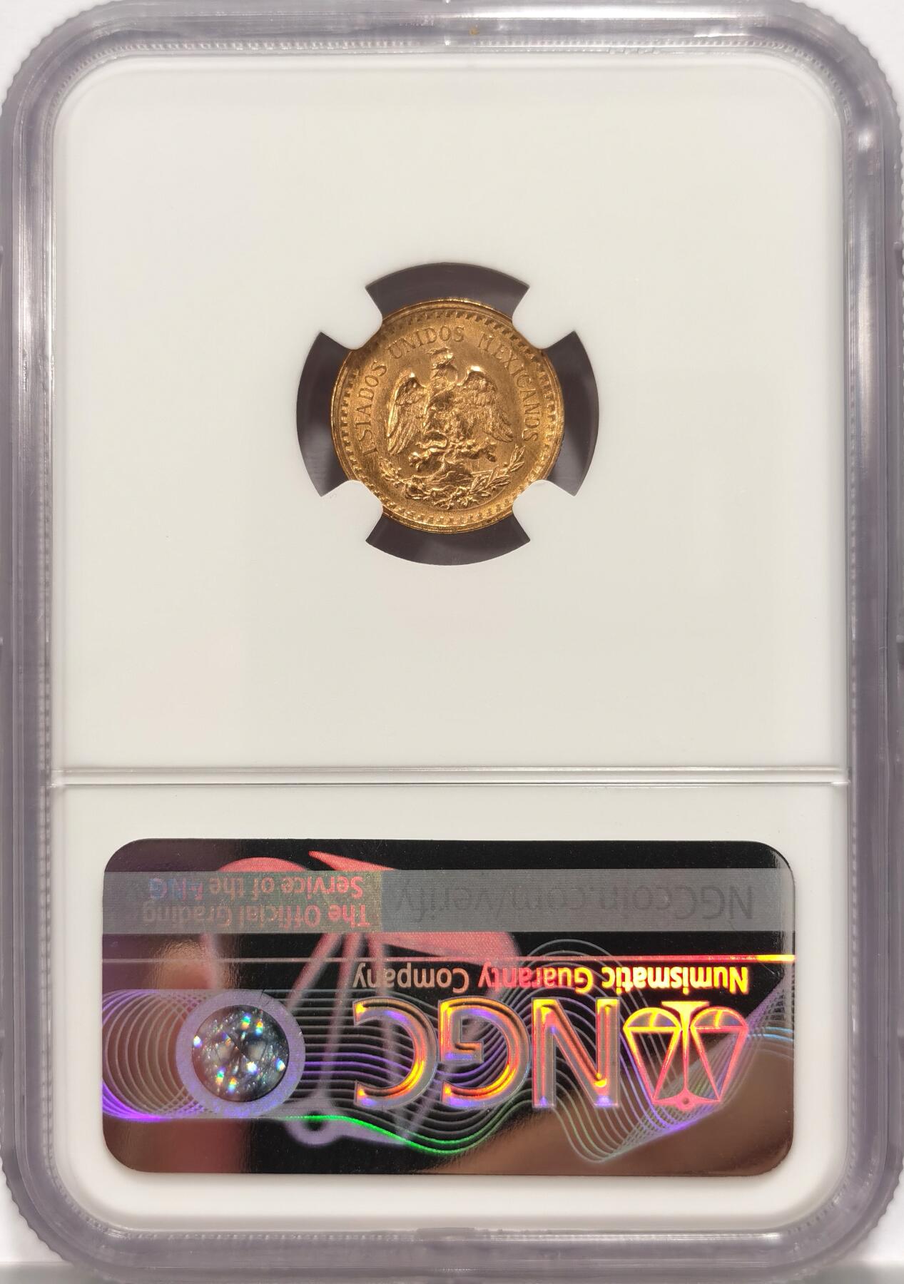 博洋堂“夏光旖旎”7月精品专场暨第085期（全场包邮） NGC MS66 墨西哥1945年2.5比索鹰洋金币 2.08克 90%金 高分币