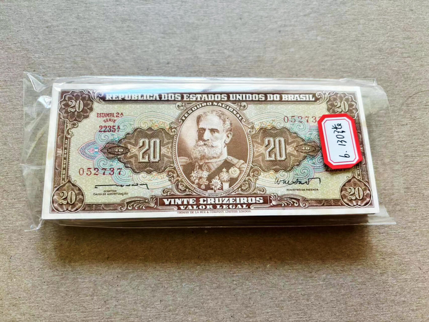 【Blue Auction】✨世界纸币精拍第511期【精】 【一组130张】巴西 20克鲁塞罗 ABNC出品 UNC-