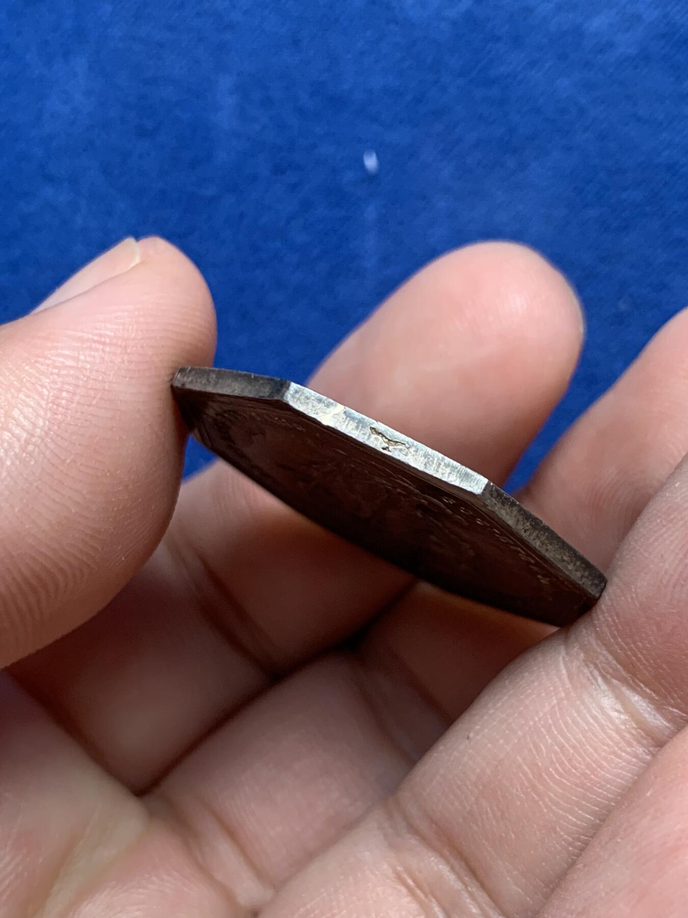 《竞宝斋》第291场- 周日，周一，周二 3场连拍 （全场包邮） 法国菲利普一世头像奥尔良科学艺术协会八角银质代币，12.53g，30.5mm，油灯边铭