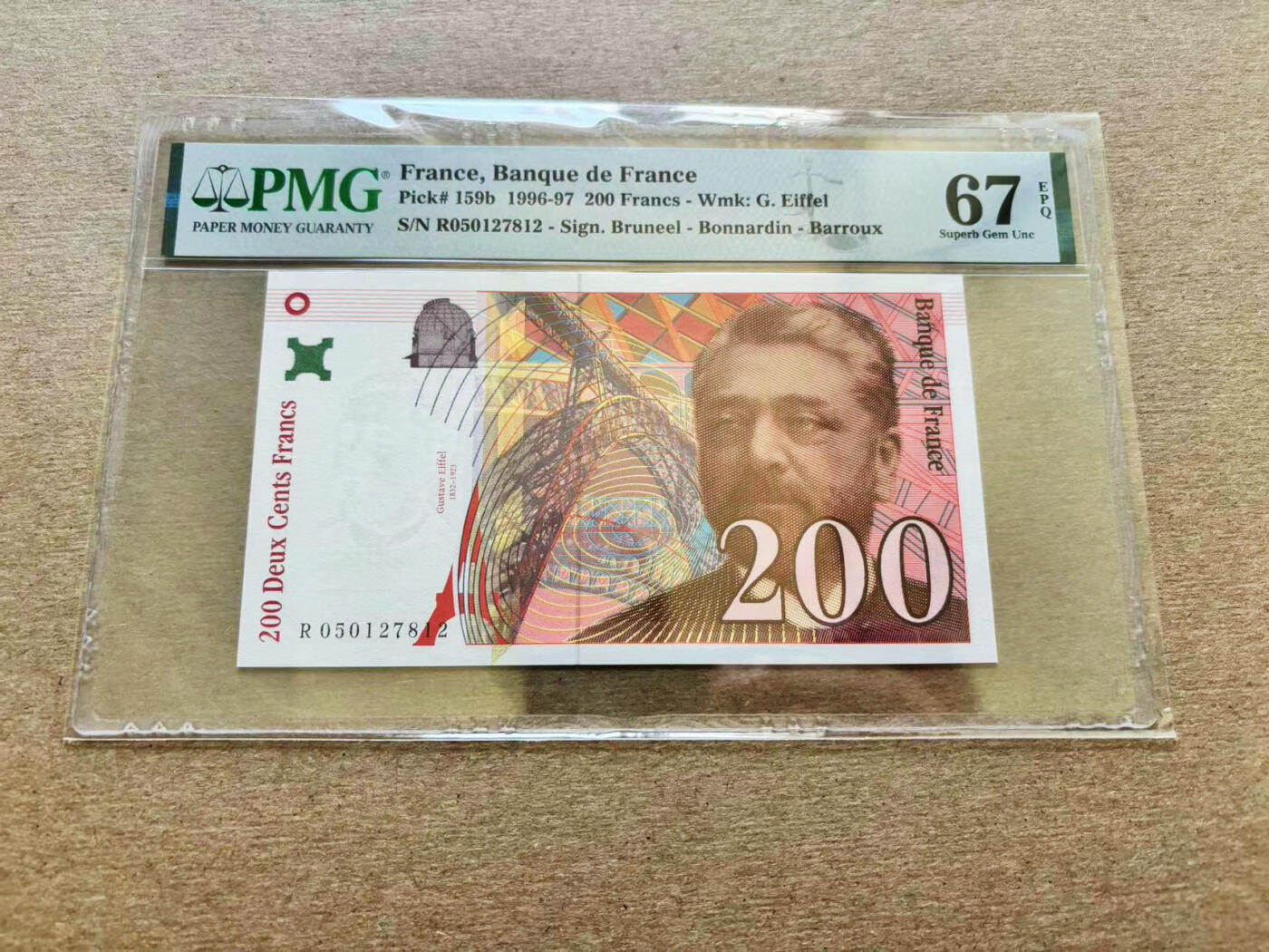 【Blue Auction】✨世界纸币精拍第511期【精】 法国 1997年200法郎 PMG67EPQ 高分 