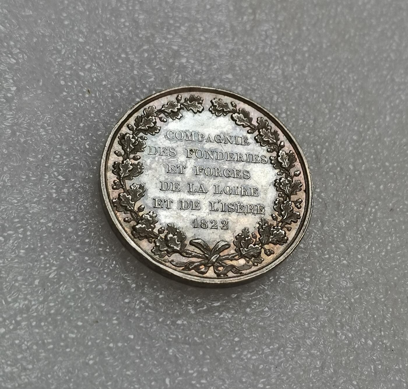 瓶子🏺第151期拍卖会  法国1822年城市JETON银质代币  30毫米  12.78克