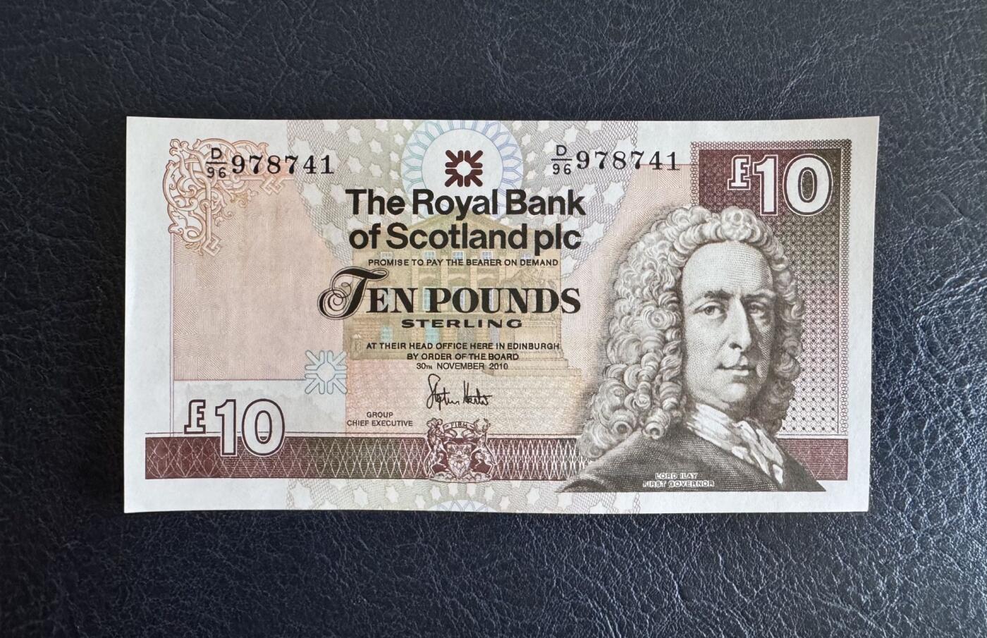 收藏联盟Quantum Auction 第363期拍卖  苏格兰皇家银行2010年10镑 品相全新UNC 