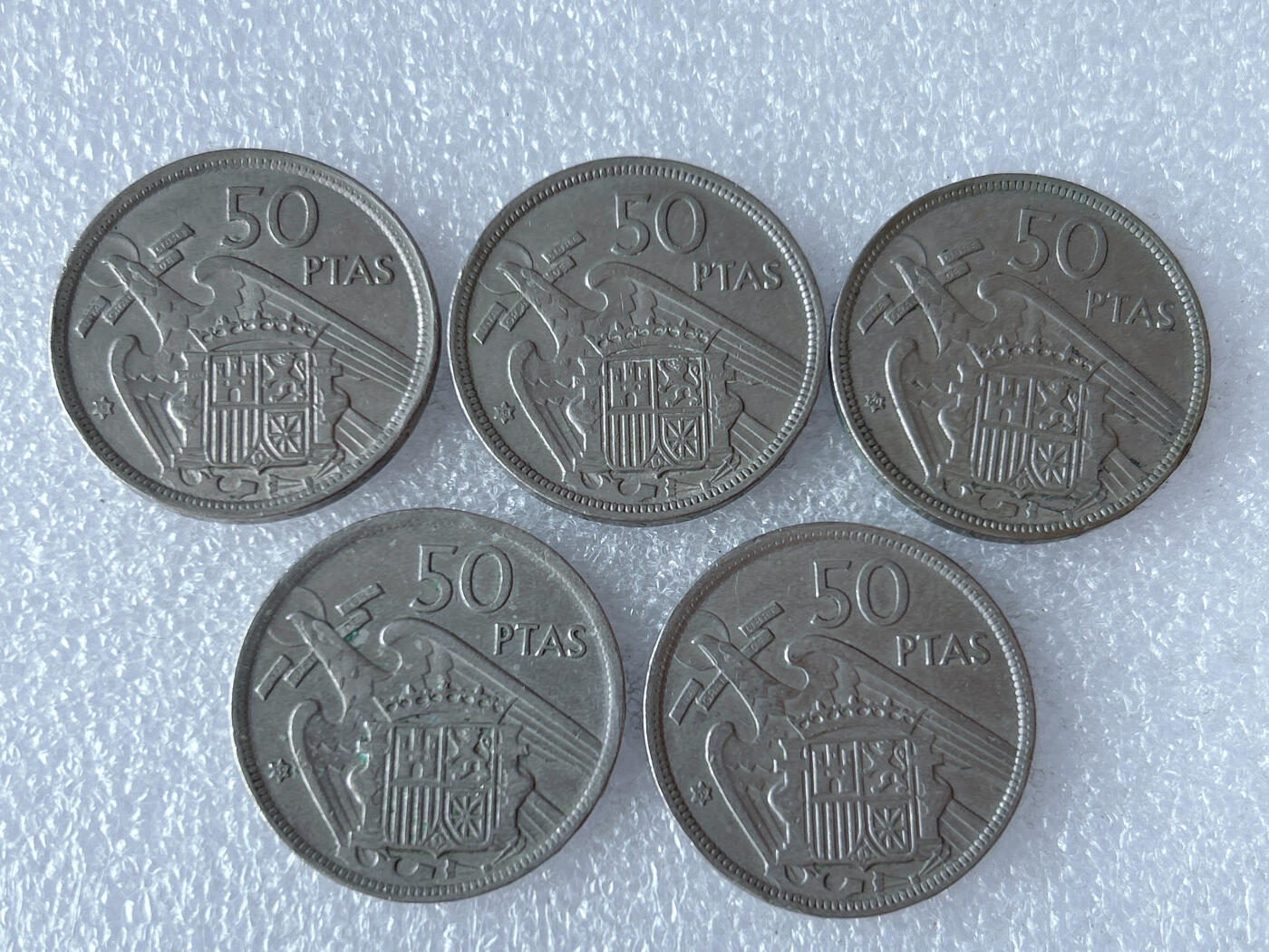 第一海外回流一元起拍收藏 散币专场 第103期 西班牙1957年50比塞塔硬币弗朗西斯科·佛朗哥