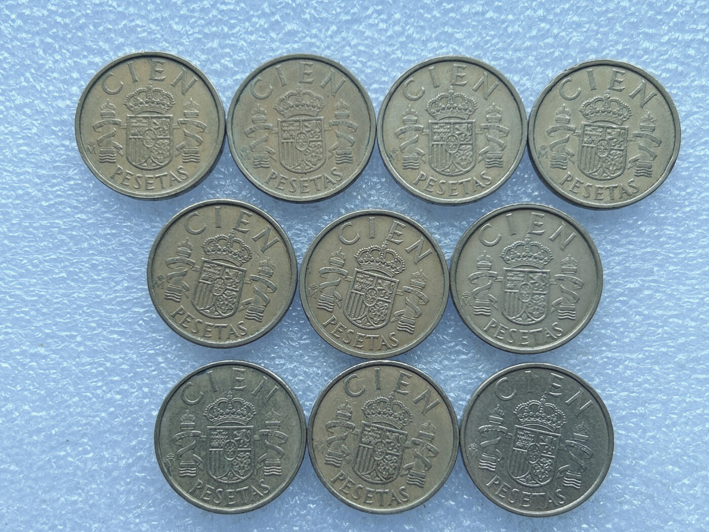 第一海外回流一元起拍收藏 散币专场 第103期 西班牙80年代双柱100比塞塔 10枚