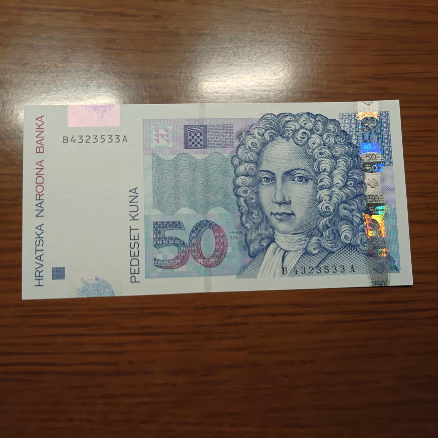 【世界钱币】精选微拍第121期暨2024年第32期  部分新品卖剩 2021年克罗地亚50库纳 全新绝品尾号533