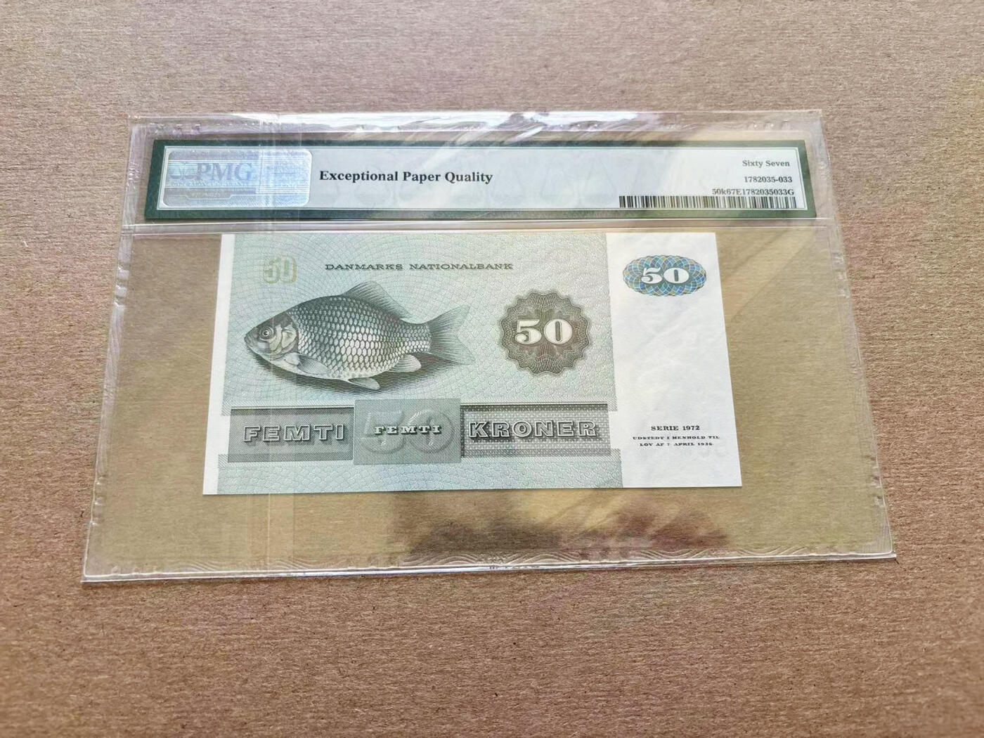 【Blue Auction】✨世界纸币精拍第511期【精】 丹麦 1994年50克朗 PMG67EPQ 高分 