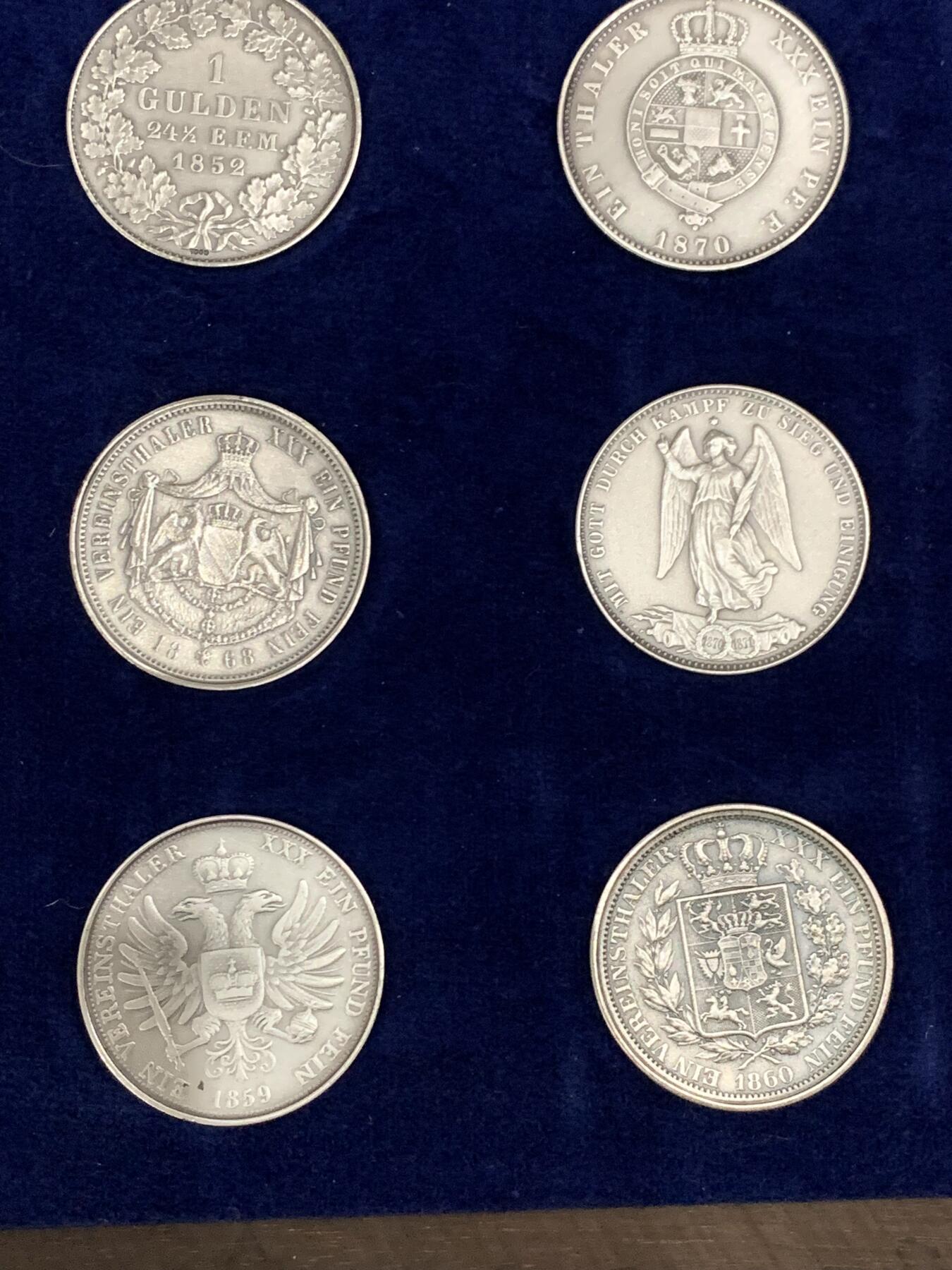 《竞宝斋》第290场- 周日，周一，周二 3场连拍 （全场包邮） 德国1982年复刻版999纯银磨砂泰勒全集带证书配实木盒 单枚重量11.9克左右*12