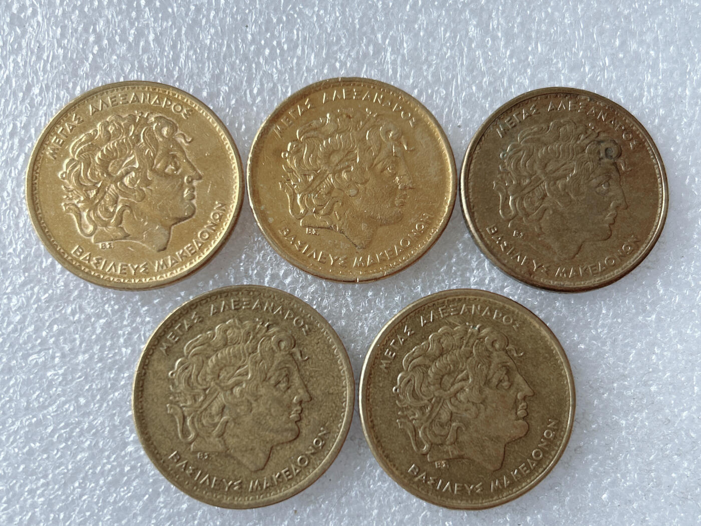 第一海外回流一元起拍收藏 散币专场 第103期 亚历山大 希腊100德拉克马硬币 5枚