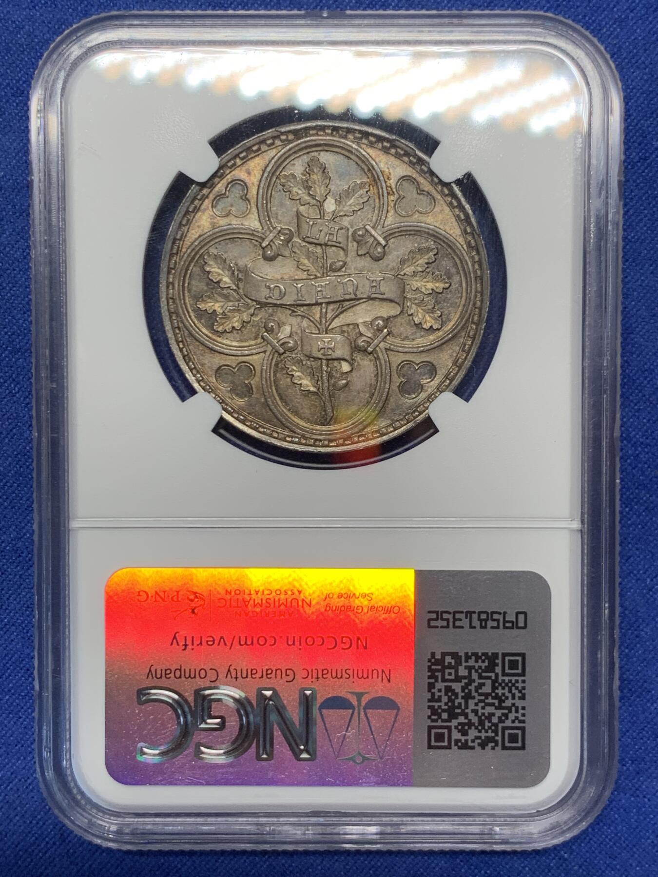 《竞宝斋》第291场- 周日，周一，周二 3场连拍 （全场包邮） NGC-MS63 法国历史和考古学银质代币