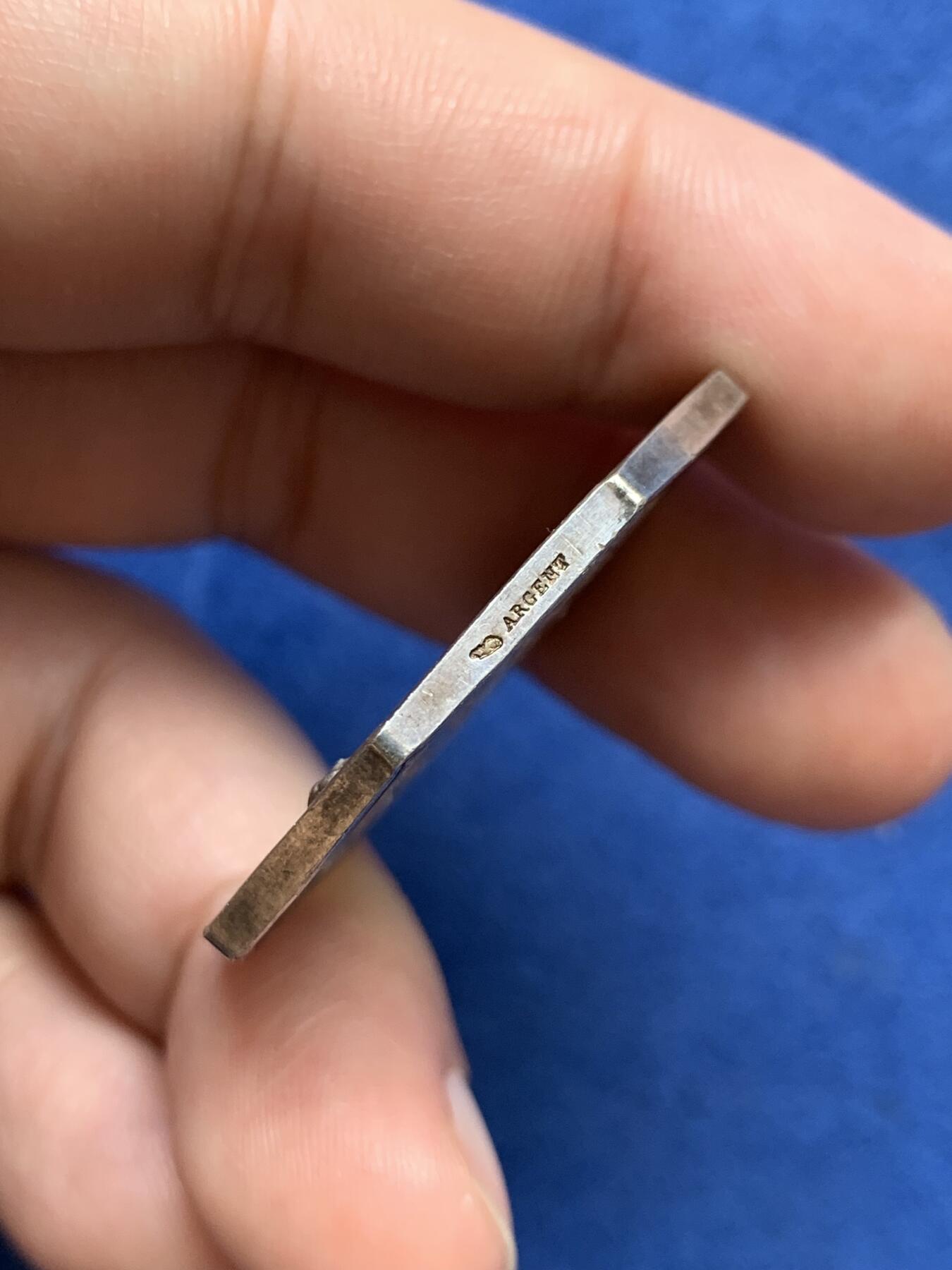 《竞宝斋》第291场- 周日，周一，周二 3场连拍 （全场包邮） 1859年法国商业信贷公司八角银代币 丰饶角边铭 37mm 19.7g