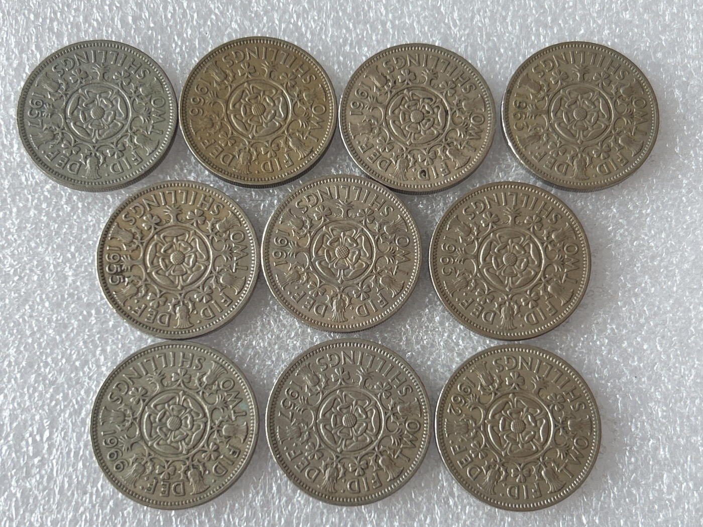 第一海外回流一元起拍收藏 散币专场 第103期 英国伊丽莎白女王2先令 10枚