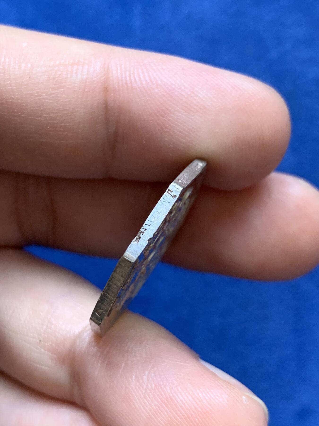 《竞宝斋》第291场- 周日，周一，周二 3场连拍 （全场包邮） 法国奥尔良和卢瓦雷特园艺学会花卉八角银jeton，25.2mm，7.66克，野猪头菱形+ARGENT950/1000边铭