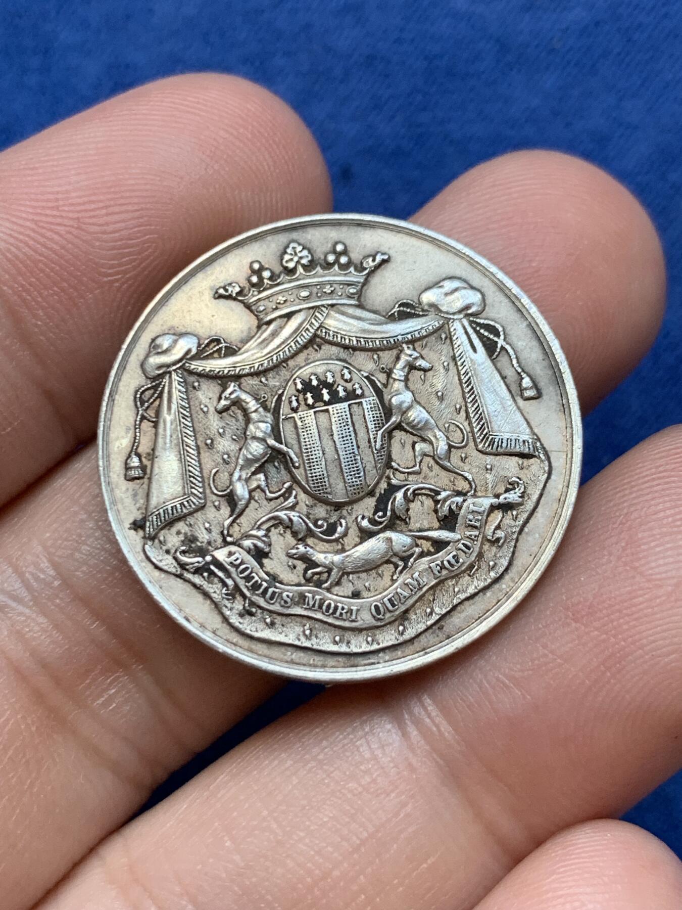 《竞宝斋》第291场- 周日，周一，周二 3场连拍 （全场包邮） 法国雷恩储蓄银行银质jeton，9.85g，27.8mm，丰饶角边铭