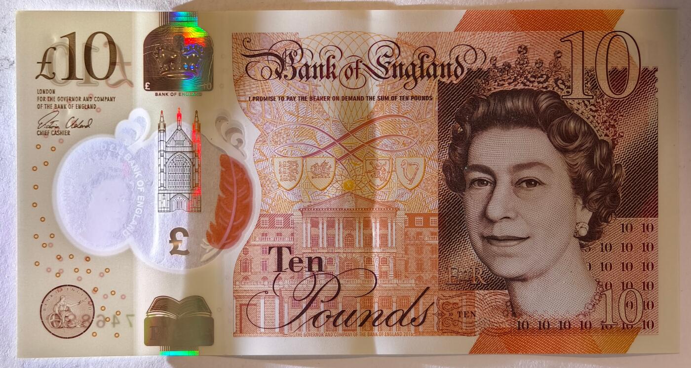 紫瑗钱币——第447期——纸币场  英国 2016年 南丁格尔 10英镑 流通品