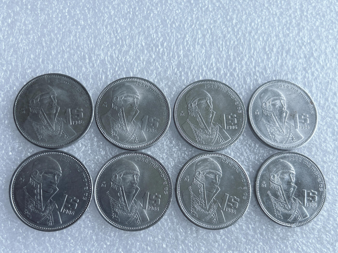 第一海外回流一元起拍收藏 散币专场 第103期 墨西哥1比索 8枚