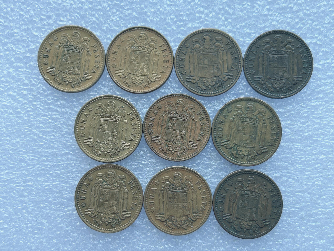 第一海外回流一元起拍收藏 散币专场 第103期 西班牙1比塞塔铜币 10枚