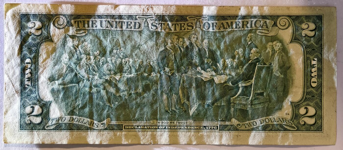 紫瑗钱币——第391期拍卖——纸币场 美国 1976年 A版 无序列 托马斯.杰斐逊 2美元 AU