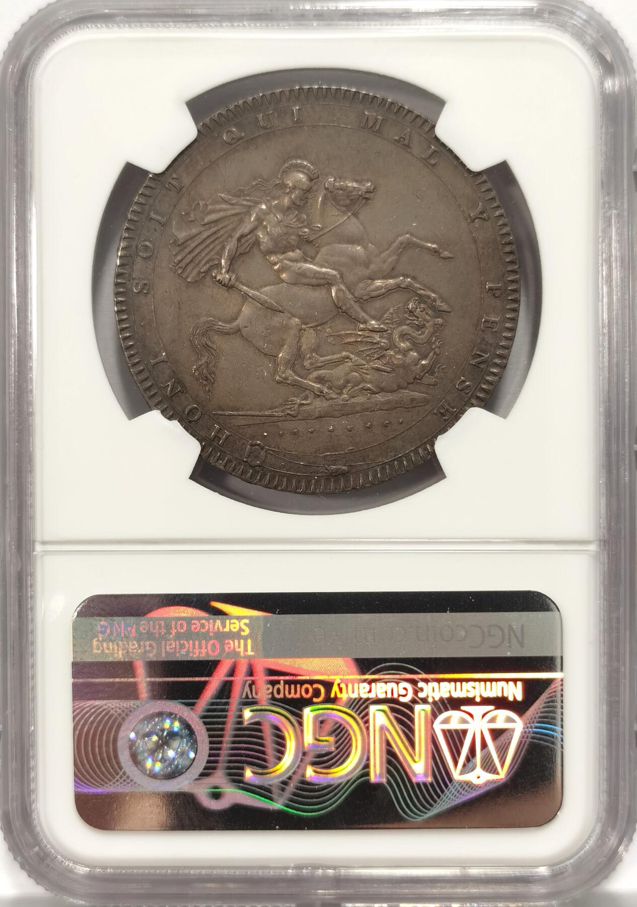 博洋堂“夏光旖旎”7月精品专场暨第085期（全场包邮） NGC AU 英国1819年乔治三世马剑克朗银币，英国马剑系列的开端，机制克朗的鼻祖，一流包浆状态