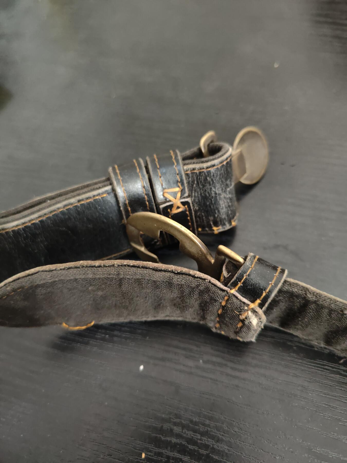 全场0元起拍 第177期 咸鱼国勋章拍卖专场 7月28日（周日）下午6：00开始 日本早期 消防团真皮腰带 长度可调节 最长110CM