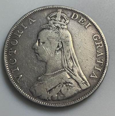 文馨钱币收藏第 150 场，各国老铜币，纪念币专场 - 英国一佛洛林925银 1889 年维多利亚女王1佛洛琳银币
