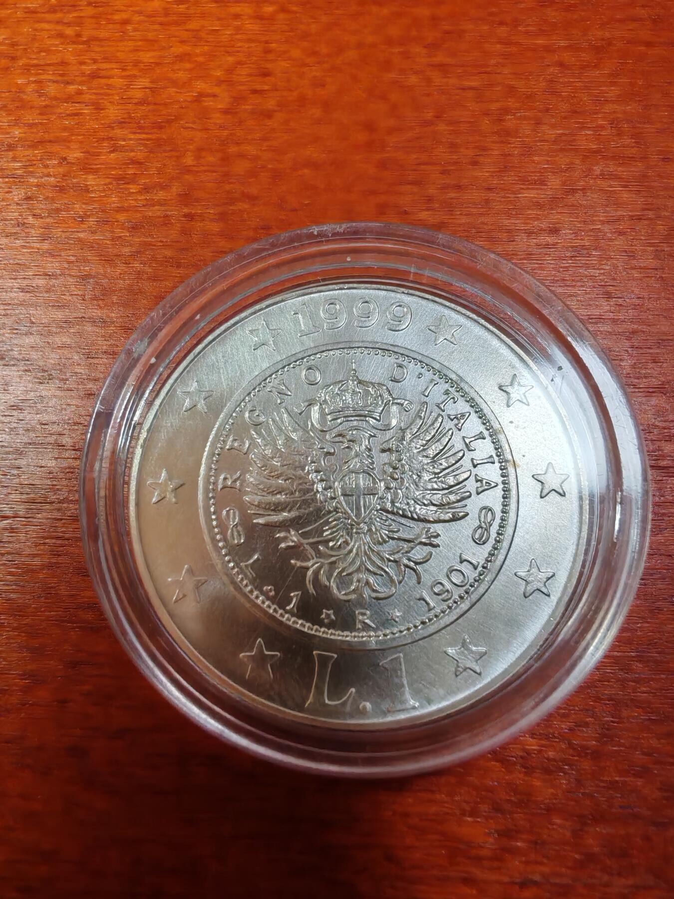 长老汇龙年精选第十一场拍卖（币中币） 1999意大利里拉的历史之1901年1里拉银币，币中币