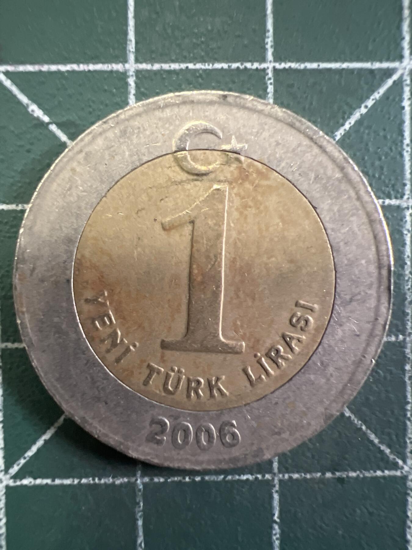 第663期 硬币专场 （无押金，捡漏，全场50包邮，偏远地区除外，接收代拍业务，本店十天发一次货） 土耳其1里拉 双色币
