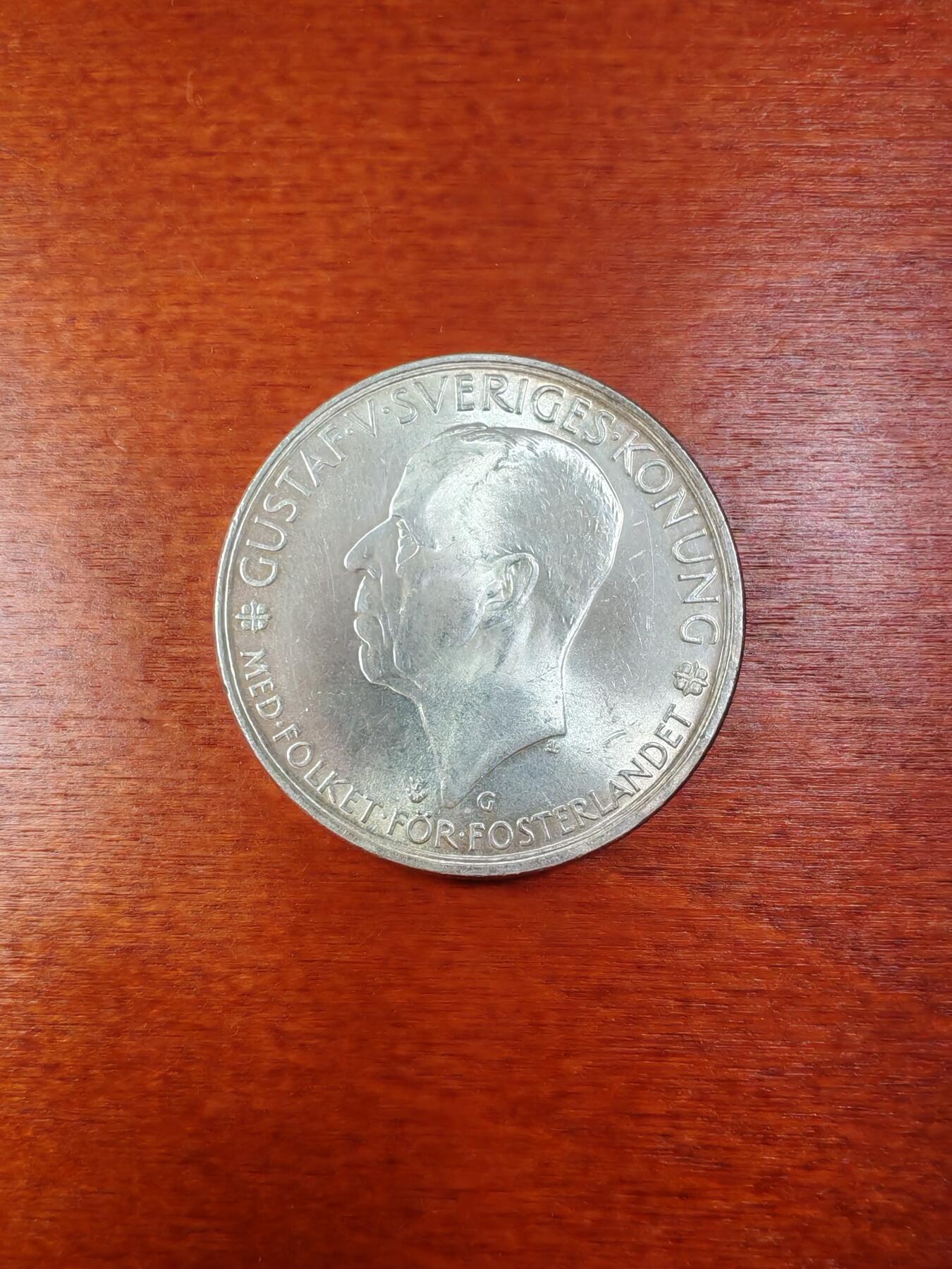 长老汇龙年精选第十一场拍卖（币中币） 1935瑞典古斯塔夫五世5克朗银币，未流通品相