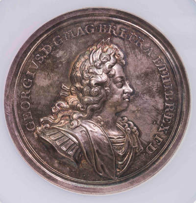 NGC-MS64 1714英国乔治一世抵达英格兰超大银章冠军分 - NGC-MS64 1714英国乔治一世抵达英格兰超大银章冠军分