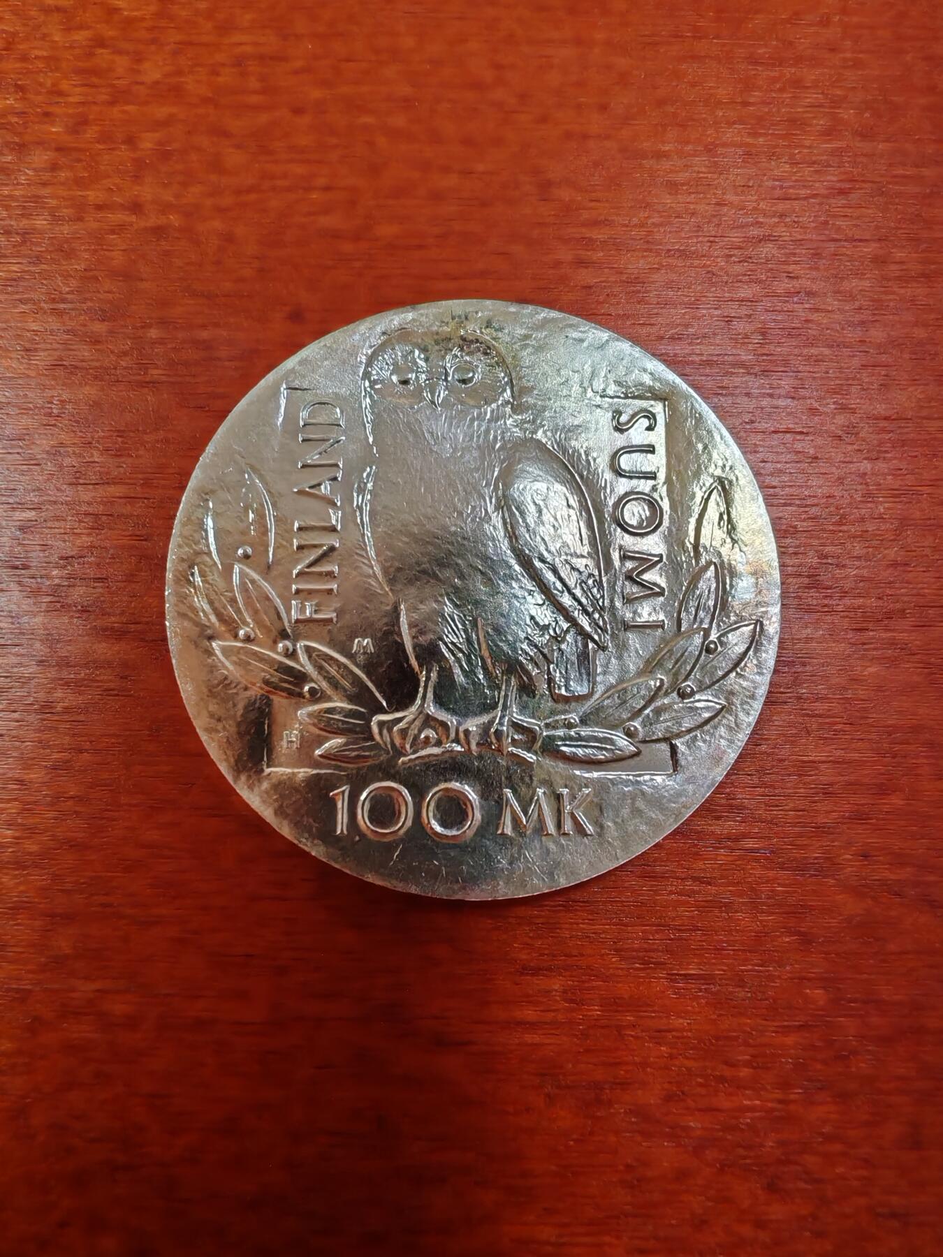长老汇龙年精选第十一场拍卖（币中币） 1990芬兰赫尔辛基大学350周年100马克银币