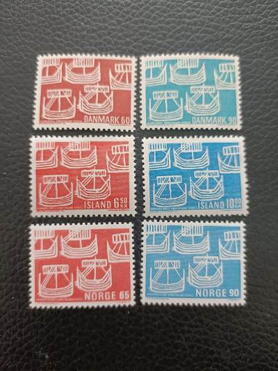 49外国邮票 丹麦 冰岛 挪威1969北欧联发古帆船雕刻版2全 共6枚  新票 - 49外国邮票 丹麦 冰岛 挪威1969北欧联发古帆船雕刻版2全 共6枚  新票