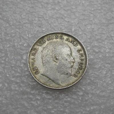 英属印度1908年1/4卢比爱七银币AUNC - 英属印度1908年1/4卢比爱七银币AUNC