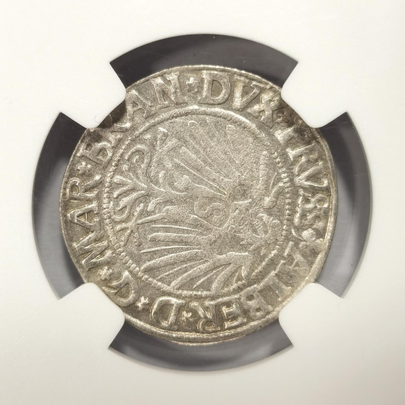 博洋堂“夏光旖旎”7月精品专场暨第085期（全场包邮） NGC AU58 德国普鲁士1541年阿尔伯特1格罗申银币